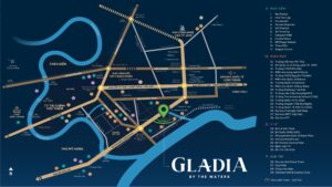 Vị trí dự án gladia khang điền
